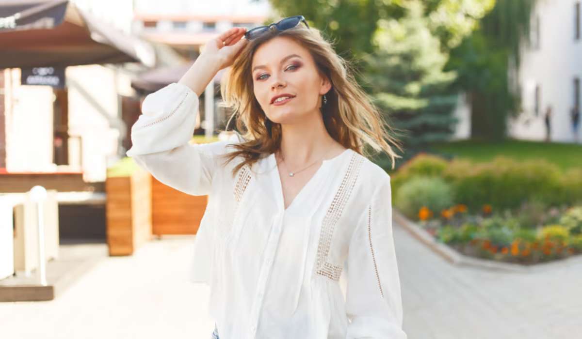 chemisier blanc chic et original femme