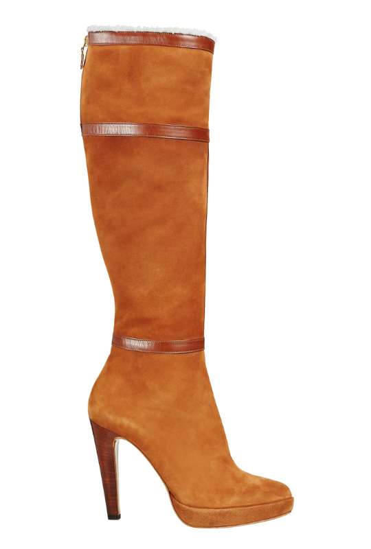 Botte haute montante daim
